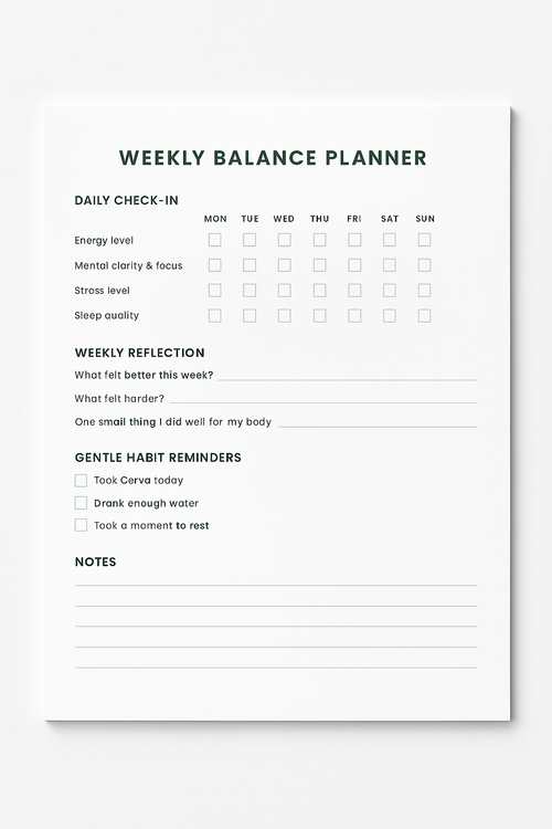 Weekly Balance Planner